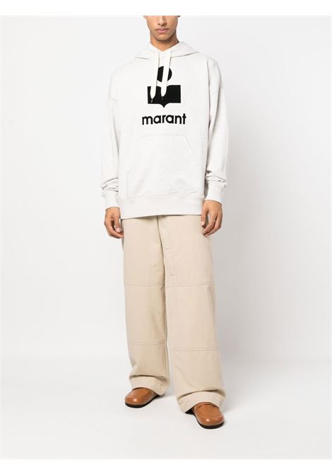 miley hoodie man white in cotton ISABEL MARANT | Sweatshirts | SW0027HA-A1M05H23EC
